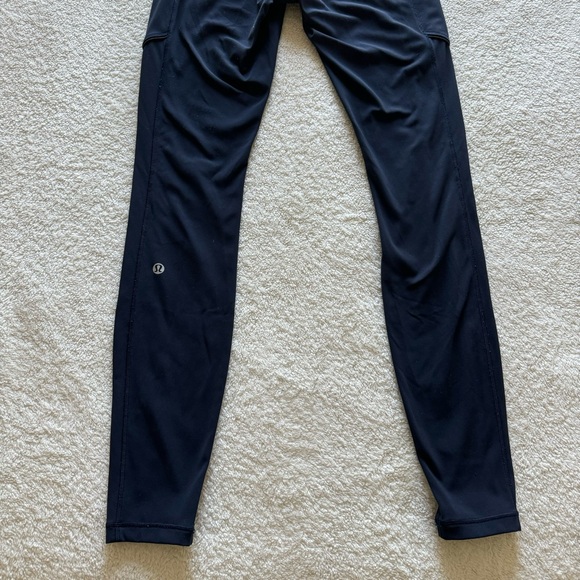 Lululemon Wunder Train High-Rise Tight with Pockets Navy leggings - Picture 4 of 11